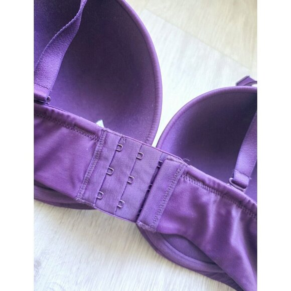 Le Mystere Infinite Possibilities Plunge Purple Underwire Molded Padded Bra 36D - Picture 7 of 10
